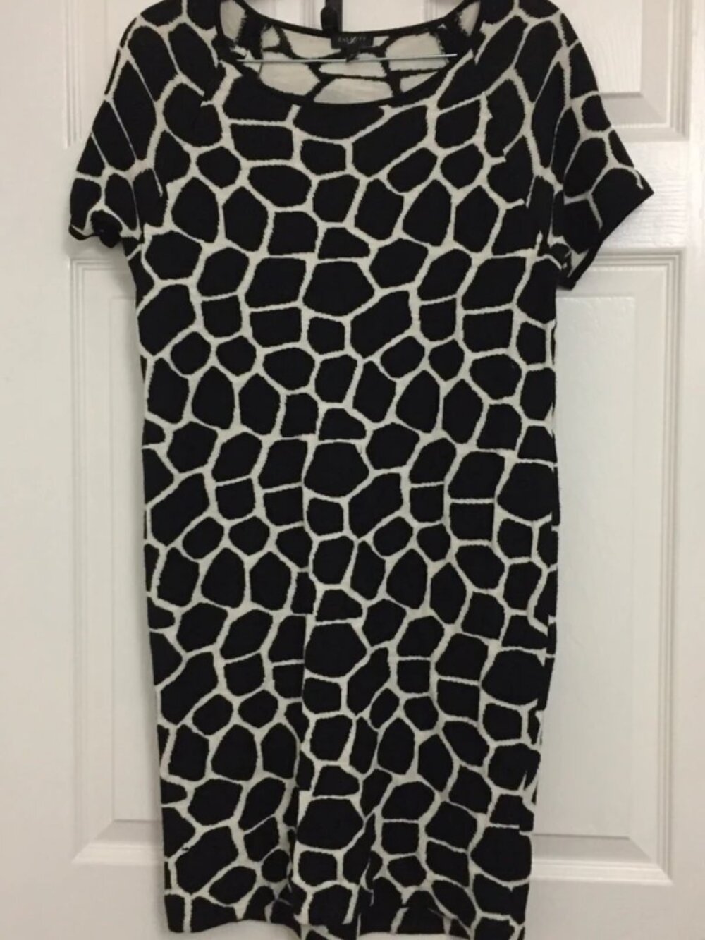 Talbots Giraffe Print Wool Blend Knit Dress